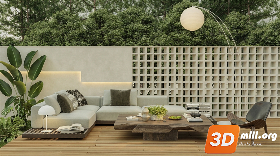 Outdoor Sofa Skp Files